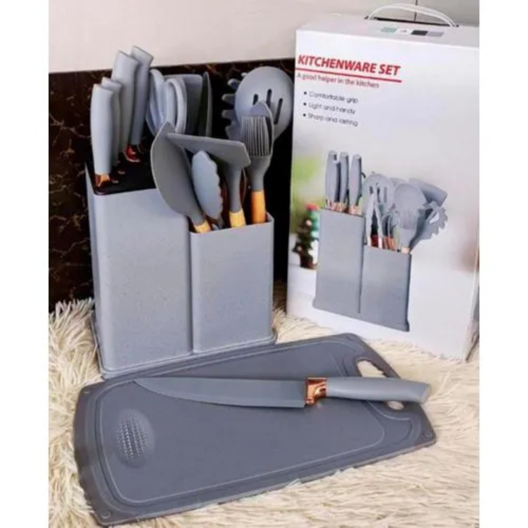 19-in-1 Heat-Resistant Silicone Kitchen Utensil Set