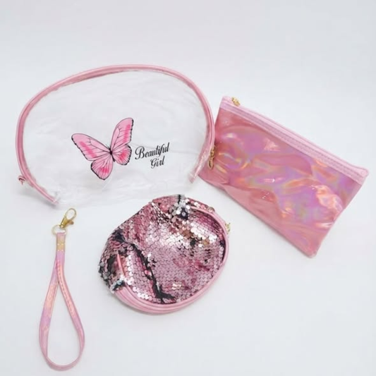 3-in-1 Makeup Pouch Set