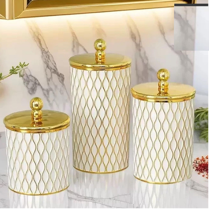 3-in-1 Transparent Acrylic Storage Jar Set