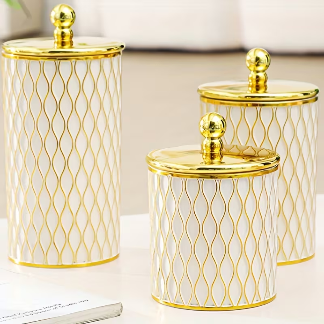 3-in-1 Transparent Acrylic Storage Jar Set