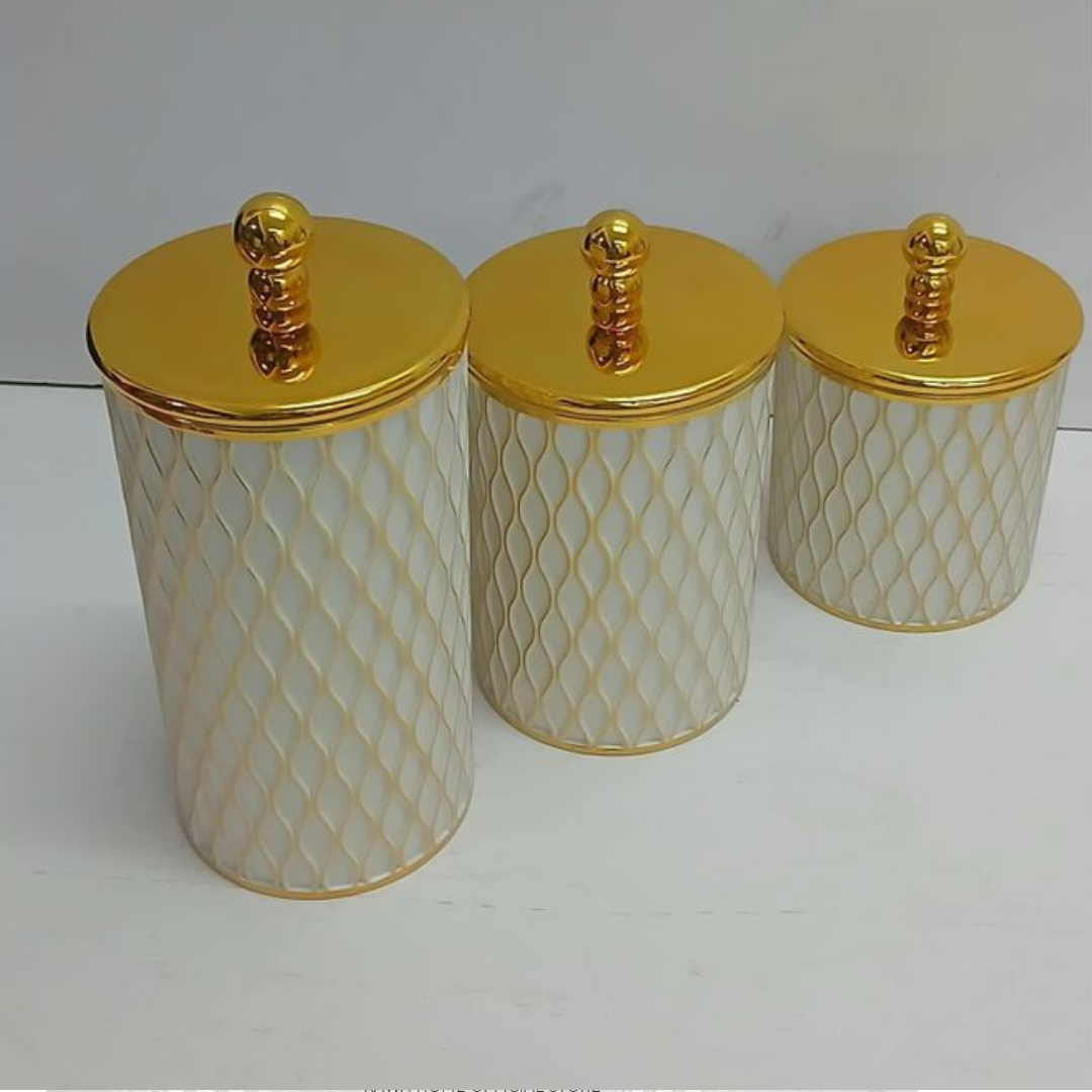 3-in-1 Transparent Acrylic Storage Jar Set