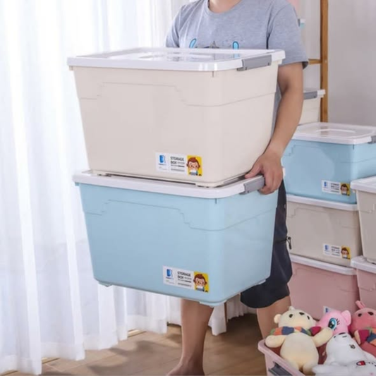 80L Stackable Storage Box with Wheels