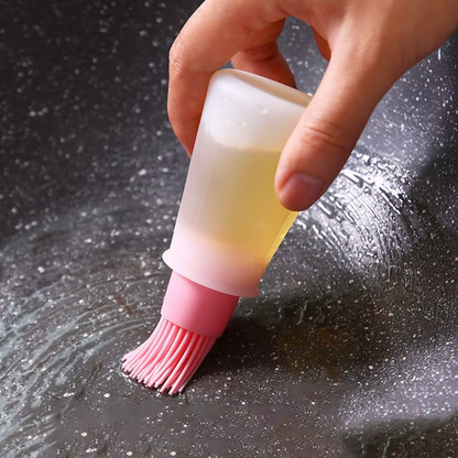 Heat-Resistant Oil Dispenser with Brush