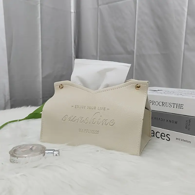 Leather Tissue Box and Serviette Holder