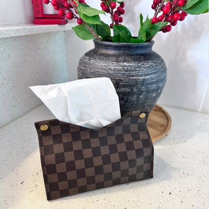 Leather Tissue Box and Serviette Holder