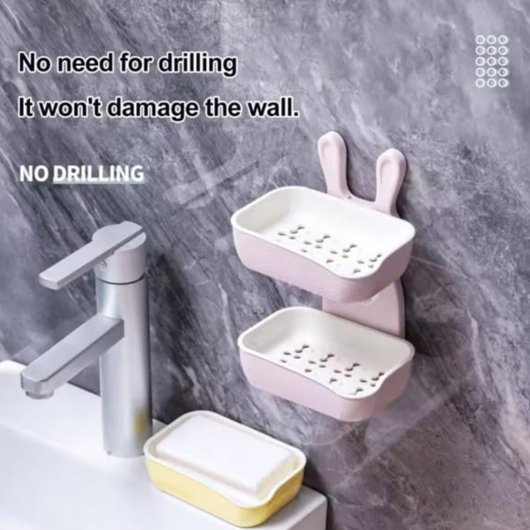 Mouse-Shaped Double Layer Soap Dish