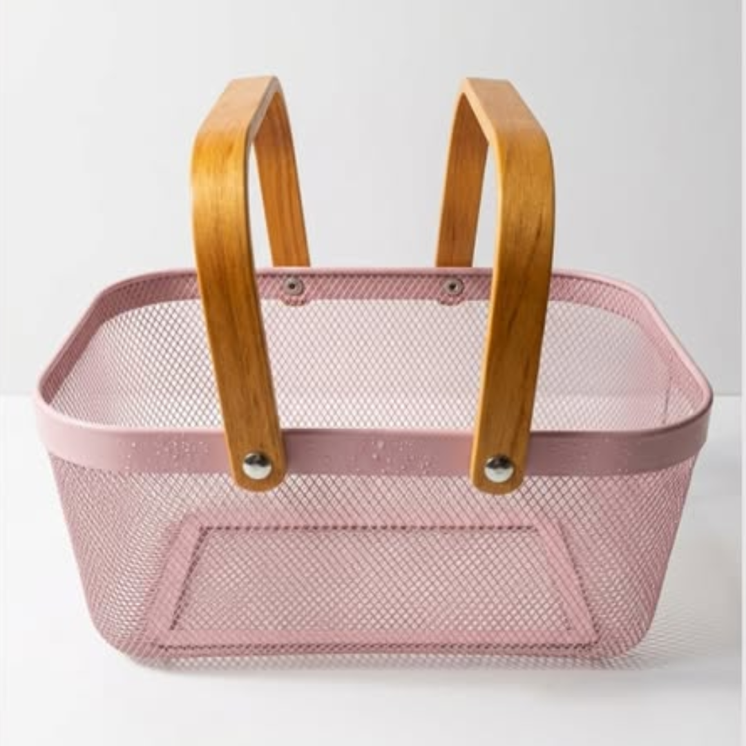 Pink Storage / Fruit Basket with Handles