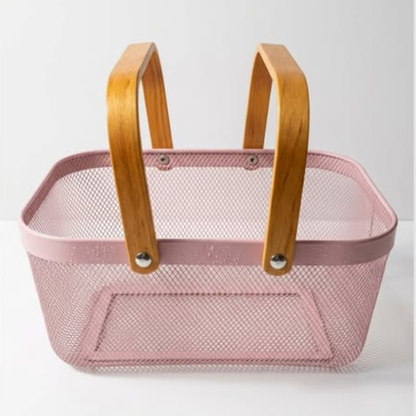 Pink Storage / Fruit Basket with Handles